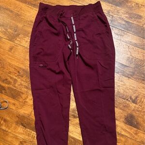 Med Couture Maroon Jogger Scrub Pants